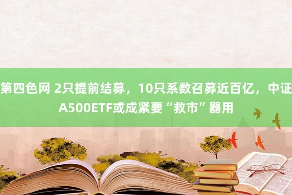 第四色网 2只提前结募，10只系数召募近百亿，中证A500ETF或成紧要“救市”器用