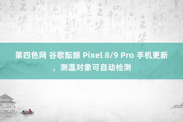 第四色网 谷歌酝酿 Pixel 8/9 Pro 手机更新，测温对象可自动检测