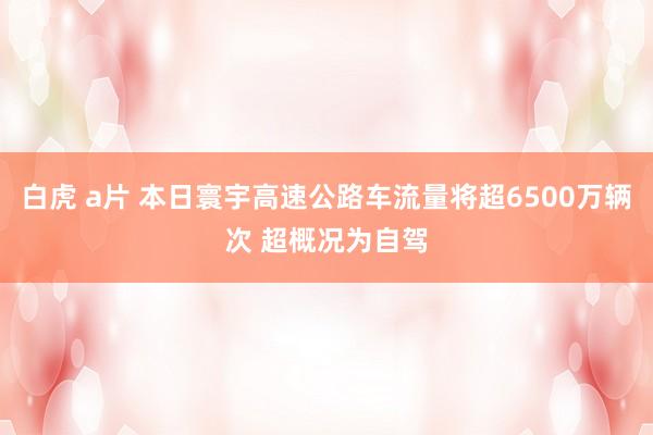 白虎 a片 本日寰宇高速公路车流量将超6500万辆次 超概况为自驾