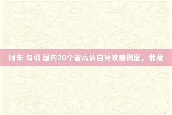 阿朱 勾引 国内20个省高清自驾攻略舆图，储藏