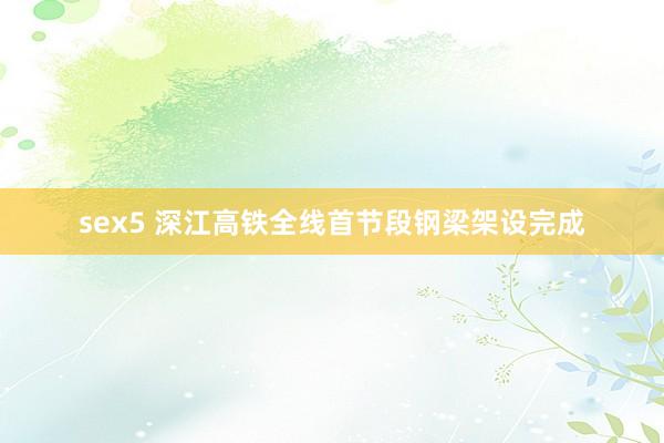 sex5 深江高铁全线首节段钢梁架设完成