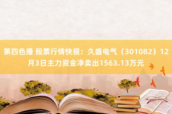 第四色播 股票行情快报：久盛电气（301082）12月3日主力资金净卖出1563.13万元