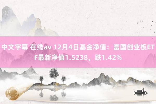 中文字幕 在线av 12月4日基金净值：富国创业板ETF最新净值1.5238，跌1.42%