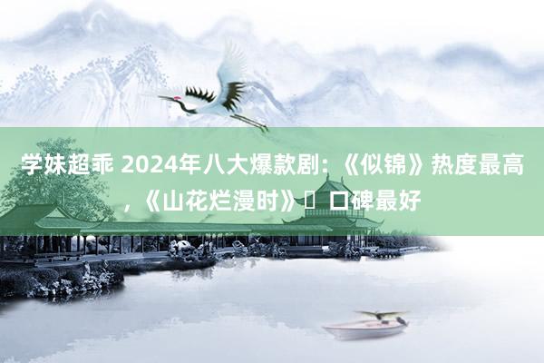 学妹超乖 2024年八大爆款剧: 《似锦》热度最高， 《山花烂漫时》‌口碑最好