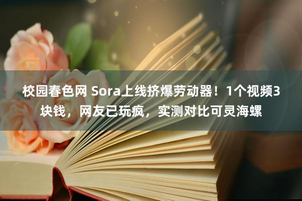 校园春色网 Sora上线挤爆劳动器！1个视频3块钱，网友已玩疯，实测对比可灵海螺