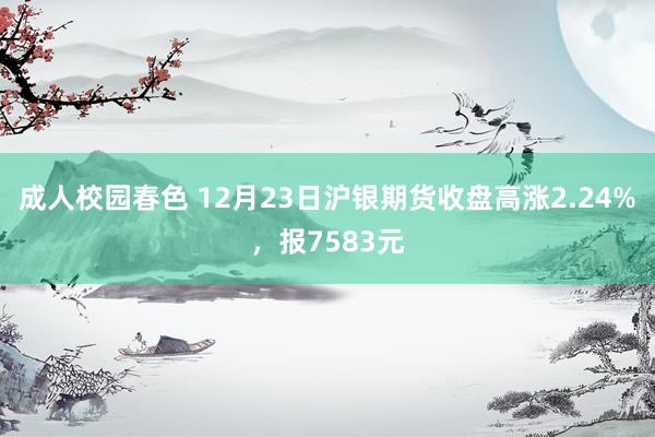 成人校园春色 12月23日沪银期货收盘高涨2.24%，报7583元