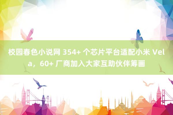 校园春色小说网 354+ 个芯片平台适配小米 Vela，60+ 厂商加入大家互助伙伴筹画