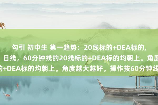 勾引 初中生 第一趋势：20线标的+DEA标的，第二位置：选股：周线，日线，60分钟线的20线标的+DEA标的均朝上。角度越大越好。操作按60分钟线。