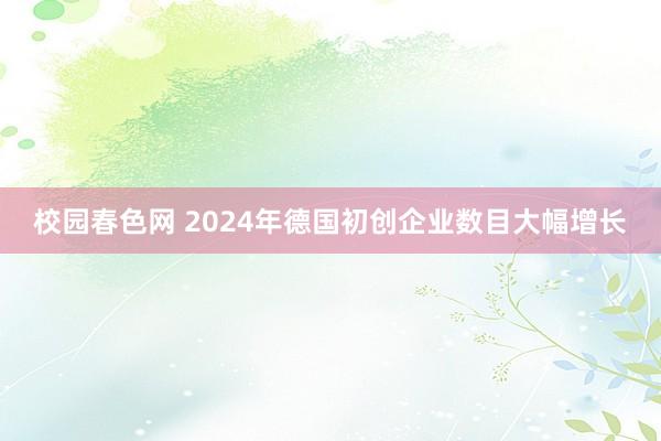 校园春色网 2024年德国初创企业数目大幅增长