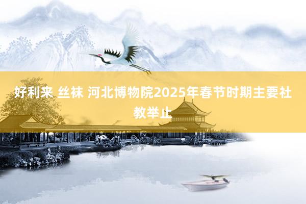 好利来 丝袜 河北博物院2025年春节时期主要社教举止